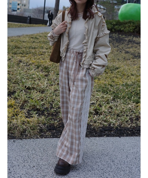 JUMELLE（ジュメロ）の「plaid lace pants（その他パンツ・レディース・グレー/ベージュ・SMALL/MEDIUM）」の17枚目の写真