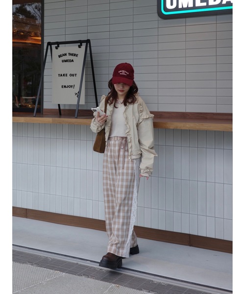 JUMELLE（ジュメロ）の「plaid lace pants（その他パンツ・レディース・グレー/ベージュ・SMALL/MEDIUM）」の18枚目の写真