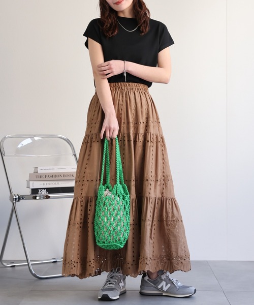 ap retro(アプレトロ)の「スカラップ刺繍ティアードスカート / レーススカート《動画あり》(スカート・レディース・ブラック/アイボリー/ブラウン/ホワイト/ホワイト系その他2/ブラック系その他/ホワイト系その他・FREE)」の19枚目の写真