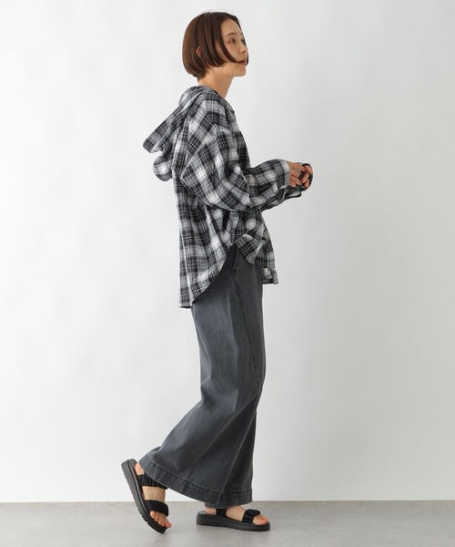 LEPSIM(レプシィム)の「チェック羽織りフーディー 323441(シャツ/ブラウス・レディース・ブラック/ブルー/ベージュ系その他・FREE)」の10枚目の写真