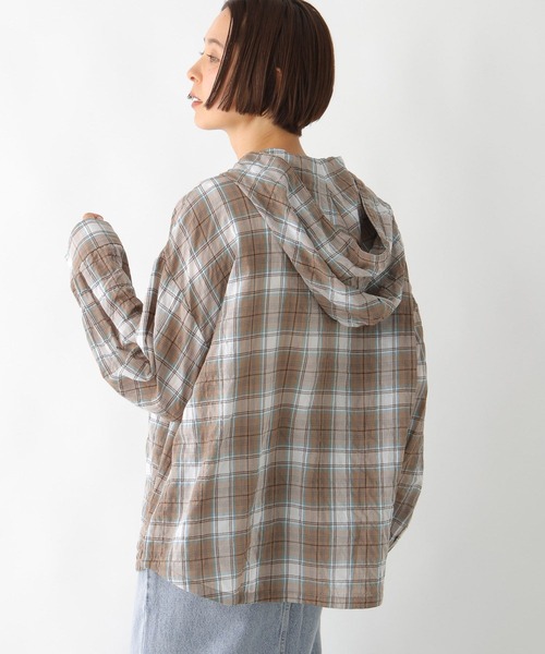 LEPSIM(レプシィム)の「チェック羽織りフーディー 323441(シャツ/ブラウス・レディース・ブラック/ブルー/ベージュ系その他・FREE)」の14枚目の写真