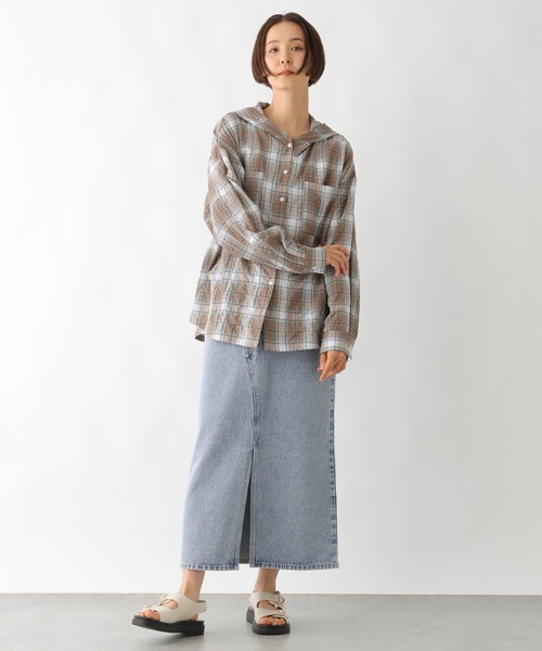 LEPSIM(レプシィム)の「チェック羽織りフーディー 323441(シャツ/ブラウス・レディース・ブラック/ブルー/ベージュ系その他・FREE)」の16枚目の写真