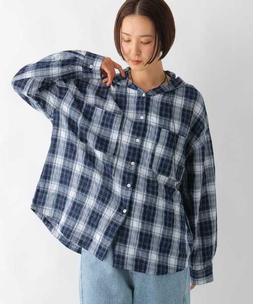 LEPSIM(レプシィム)の「チェック羽織りフーディー 323441(シャツ/ブラウス・レディース・ブラック/ブルー/ベージュ系その他・FREE)」の20枚目の写真