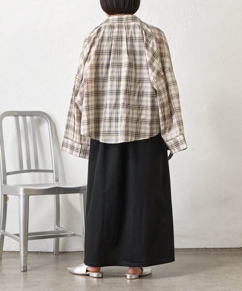 Jena espace merveilleux（ジェナ　エスパスメルヴェイユ）の「【美シルエット】フロントタックワンピース（ワンピース・レディース・ブラック/チャコールグレー/レッド・FREE）」の7枚目の写真