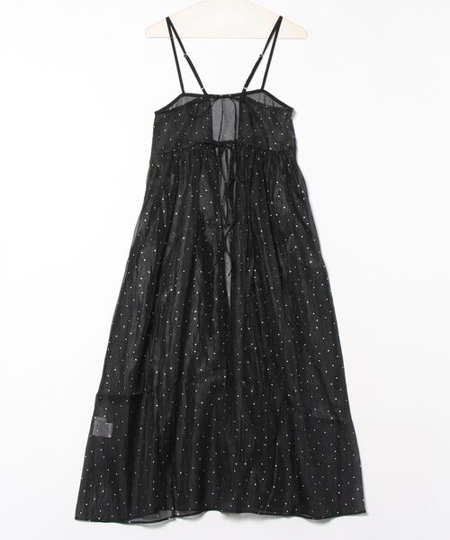Droite lautreamont（ドロワットロートレアモン）の「箔ドットオーガンキャミワンピース≪手洗い可能≫（ワンピース・レディース・ブラック・M）」の11枚目の写真