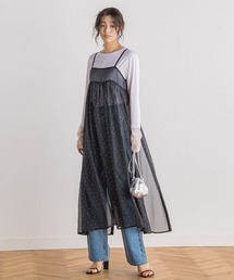 箔ドットオーガンキャミワンピース≪手洗い可能≫