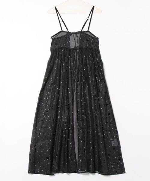 Droite lautreamont（ドロワットロートレアモン）の「箔ドットオーガンキャミワンピース≪手洗い可能≫（ワンピース・レディース・ブラック・M）」の10枚目の写真