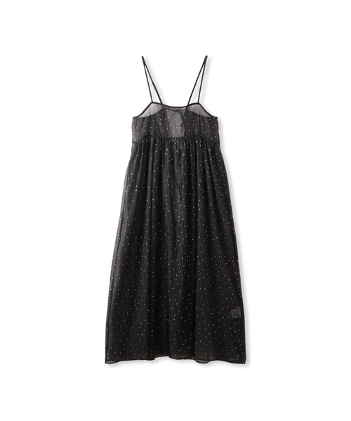 Droite lautreamont（ドロワットロートレアモン）の「箔ドットオーガンキャミワンピース≪手洗い可能≫（ワンピース・レディース・ブラック・M）」の12枚目の写真