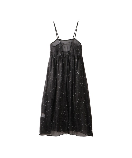 Droite lautreamont（ドロワットロートレアモン）の「箔ドットオーガンキャミワンピース≪手洗い可能≫（ワンピース・レディース・ブラック・M）」の13枚目の写真