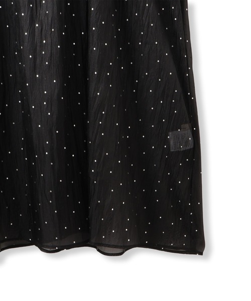 Droite lautreamont（ドロワットロートレアモン）の「箔ドットオーガンキャミワンピース≪手洗い可能≫（ワンピース・レディース・ブラック・M）」の15枚目の写真