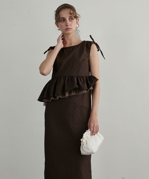 セール】【BONLECILL noir】2wayショルダードロストリボン膨れ