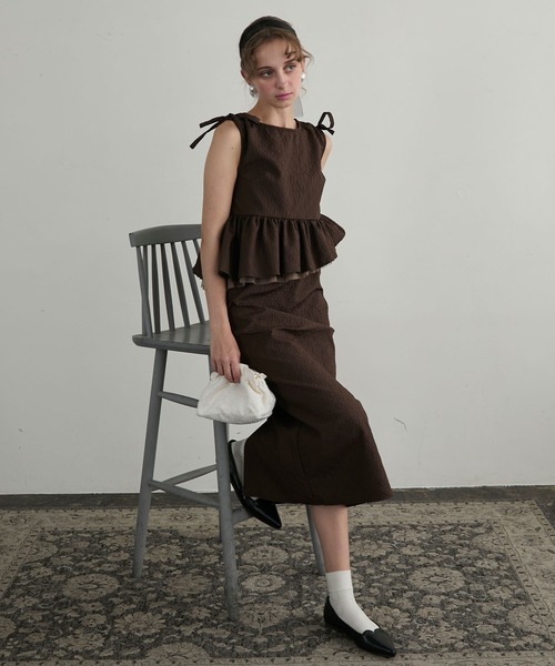 セール】【BONLECILL noir】2wayショルダードロストリボン膨れ