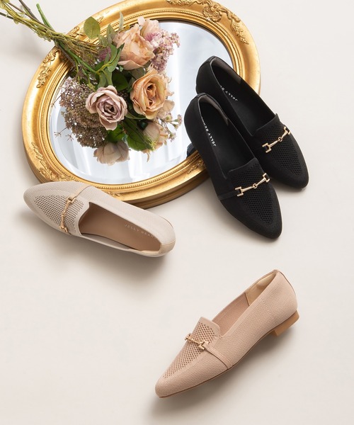 JELLY BEANS（ジェリービーンズ）の「ビット付きニットローファー(215-53163)JELLY BEANS(ジェリービーンズ)（ローファー・レディース・ベージュ系/ブラック/ピンクベージュ・22.5/23/23.5/24/24.5）」の15枚目の写真