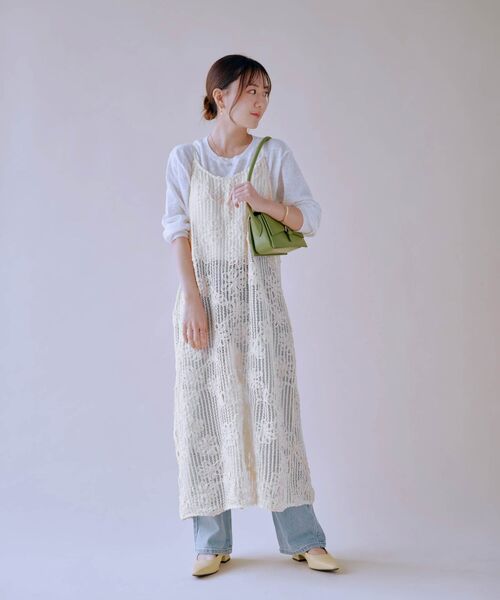 COHINA（コヒナ）の「スムージースラブシアーニット 【低身長・小柄女性】（ニット/セーター・レディース・ホワイト/グリーン/ピンク・ONE SIZE）」の8枚目の写真