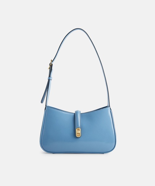 METROCITY（メトロシティ）の「【メトロシティ】牛革 ビクトリアグロッシーショルダーバッグ スモール（ショルダーバッグ・レディース・ブルー/レッド・FREE）」の2枚目の写真