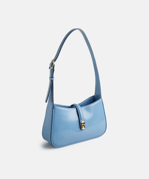 METROCITY（メトロシティ）の「【メトロシティ】牛革 ビクトリアグロッシーショルダーバッグ スモール（ショルダーバッグ・レディース・ブルー/レッド・FREE）」の3枚目の写真