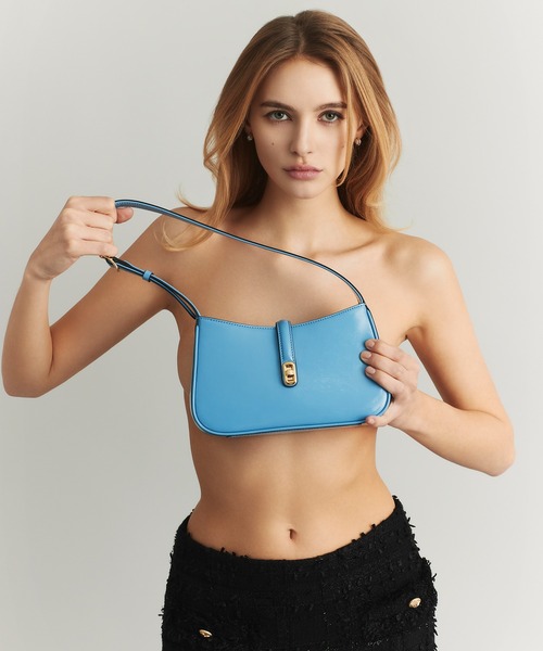 METROCITY（メトロシティ）の「【メトロシティ】牛革 ビクトリアグロッシーショルダーバッグ スモール（ショルダーバッグ・レディース・ブルー/レッド・FREE）」の8枚目の写真