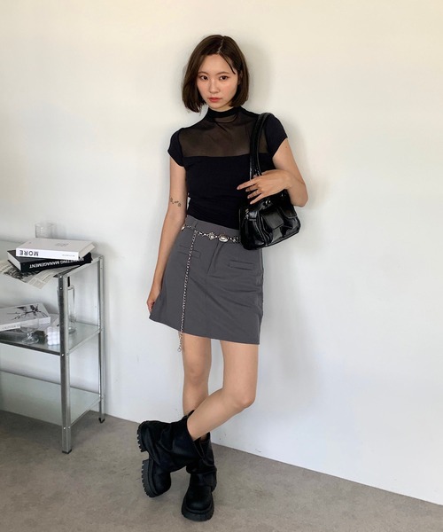 Teem Store(チームストア)の「インパン付きタイトスミニスカート(スカート・レディース・ブラック/グレー・S/M)」の15枚目の写真