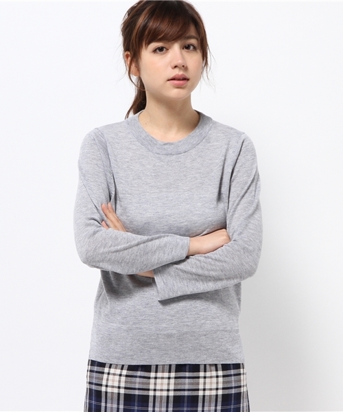 Kastane（カスタネ）の「裾スリットLS-PO（ニット/セーター・レディース・ネイビー/カーキ/グレー/パープル・FREE）」の12枚目の写真