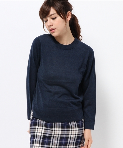 Kastane（カスタネ）の「裾スリットLS-PO（ニット/セーター・レディース・ネイビー/カーキ/グレー/パープル・FREE）」の14枚目の写真