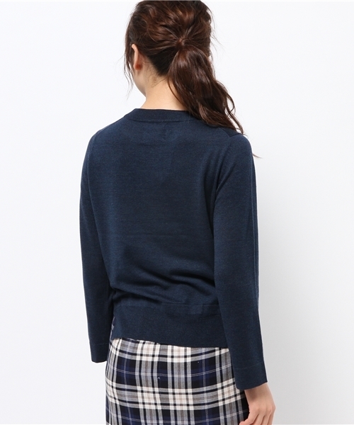 Kastane（カスタネ）の「裾スリットLS-PO（ニット/セーター・レディース・ネイビー/カーキ/グレー/パープル・FREE）」の7枚目の写真