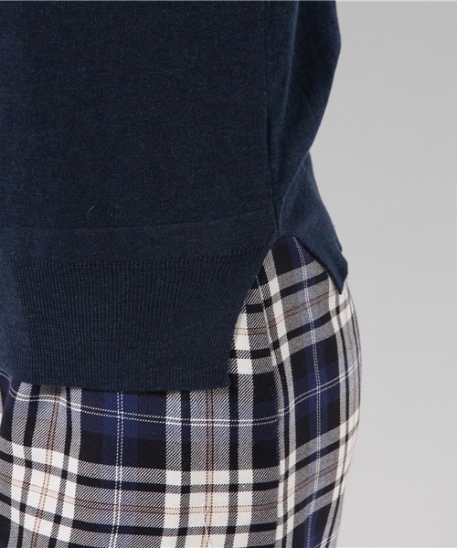 Kastane（カスタネ）の「裾スリットLS-PO（ニット/セーター・レディース・ネイビー/カーキ/グレー/パープル・FREE）」の10枚目の写真