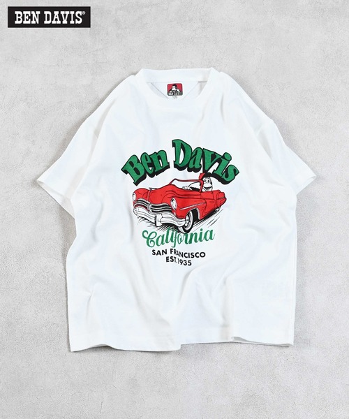 BEN DAVIS（ベンデイビス）の「【BEN DAVIS】別注プリントT（Tシャツ/カットソー・キッズ・チャコール/マスタード/オフホワイト・100/110/120/130/140/150/160）」の2枚目の写真