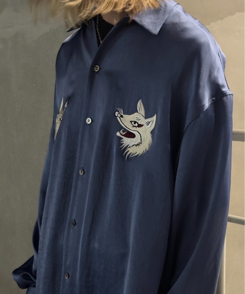 ROYAL FLASH（ロイヤルフラッシュ）の「el conductorH/コンダクター/別注 刺繍シャツ（シャツ/ブラウス・メンズ・ブラック/グレー/ブルー・F）」の7枚目の写真