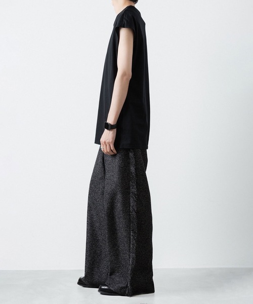 ato（アトウ）の「NO SLEEVE T-SHIRST（Tシャツ/カットソー・メンズ・ブラック/ホワイト・46/48）」の17枚目の写真