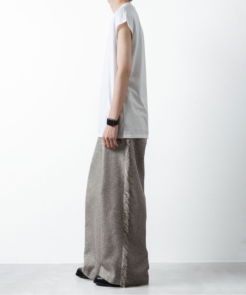 ato（アトウ）の「NO SLEEVE T-SHIRST（Tシャツ/カットソー・メンズ・ブラック/ホワイト・46/48）」の5枚目の写真