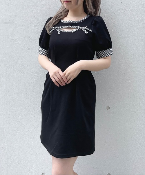 セール】フロント開きバックリボンワンピース（ワンピース