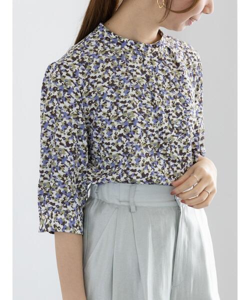 Te chichi(テチチ)の「アソートフリルボウタイ5分袖ブラウス(シャツ/ブラウス・レディース・オフホワイト/ブラウン/ネイビー/ブラック・F)」の4枚目の写真