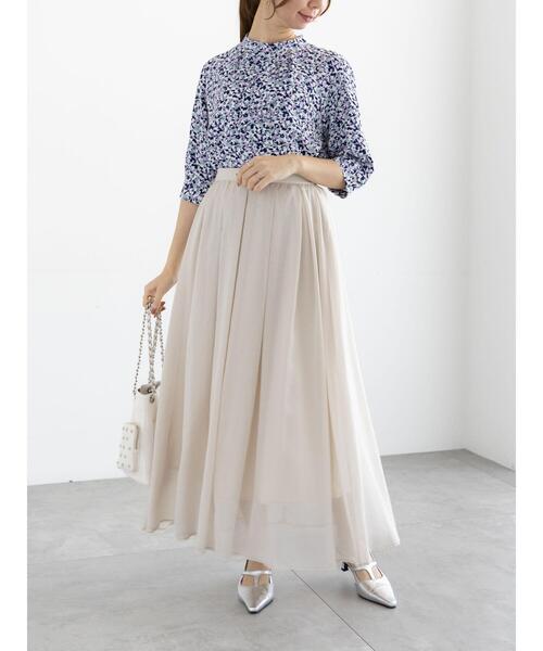 Te chichi(テチチ)の「アソートフリルボウタイ5分袖ブラウス(シャツ/ブラウス・レディース・オフホワイト/ブラウン/ネイビー/ブラック・F)」の6枚目の写真