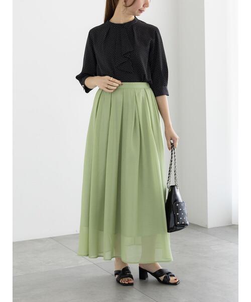 Te chichi(テチチ)の「アソートフリルボウタイ5分袖ブラウス(シャツ/ブラウス・レディース・オフホワイト/ブラウン/ネイビー/ブラック・F)」の10枚目の写真