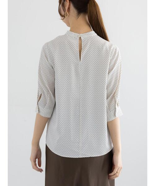 Te chichi(テチチ)の「アソートフリルボウタイ5分袖ブラウス(シャツ/ブラウス・レディース・オフホワイト/ブラウン/ネイビー/ブラック・F)」の20枚目の写真