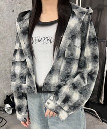 Figments | フーデッドブリーチチェックシャツ(シャツ/ブラウス)