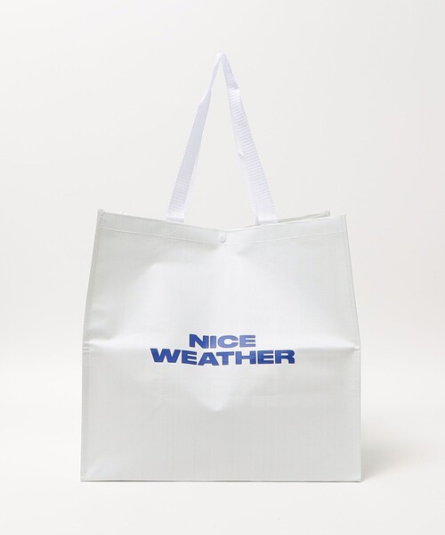 NICE WEATHER(ナイスウェザー)の「<NICE WEATHER>マーケット バッグ(トートバッグ・メンズ・ホワイト/ブラック・FREE)」の13枚目の写真