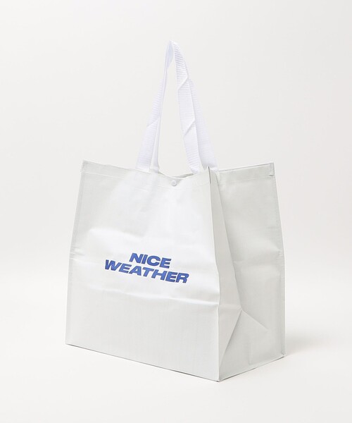 NICE WEATHER(ナイスウェザー)の「<NICE WEATHER>マーケット バッグ(トートバッグ・メンズ・ホワイト/ブラック・FREE)」の12枚目の写真