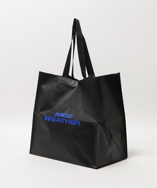 NICE WEATHER(ナイスウェザー)の「<NICE WEATHER>マーケット バッグ(トートバッグ・メンズ・ホワイト/ブラック・FREE)」の6枚目の写真