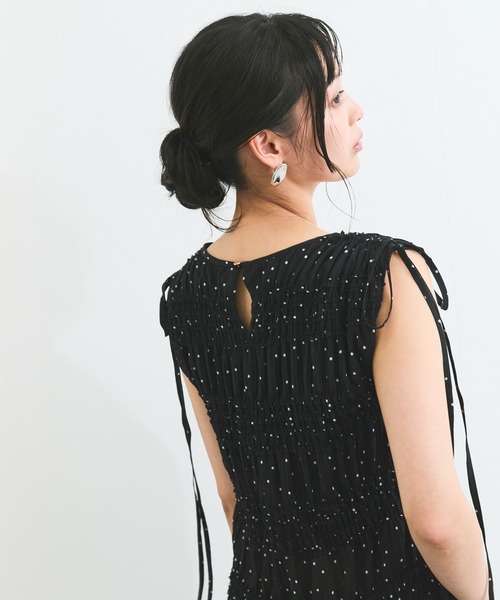 VIS（ビス）の「プリーツシアーシャーリングブラウス（シャツ/ブラウス・レディース・ホワイト系その他2/ブラック系その他/イエロー系その他・FREE）」の7枚目の写真