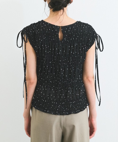 VIS（ビス）の「プリーツシアーシャーリングブラウス（シャツ/ブラウス・レディース・ホワイト系その他2/ブラック系その他/イエロー系その他・FREE）」の11枚目の写真