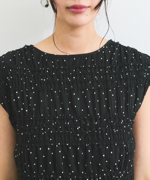 VIS（ビス）の「プリーツシアーシャーリングブラウス（シャツ/ブラウス・レディース・ホワイト系その他2/ブラック系その他/イエロー系その他・FREE）」の12枚目の写真