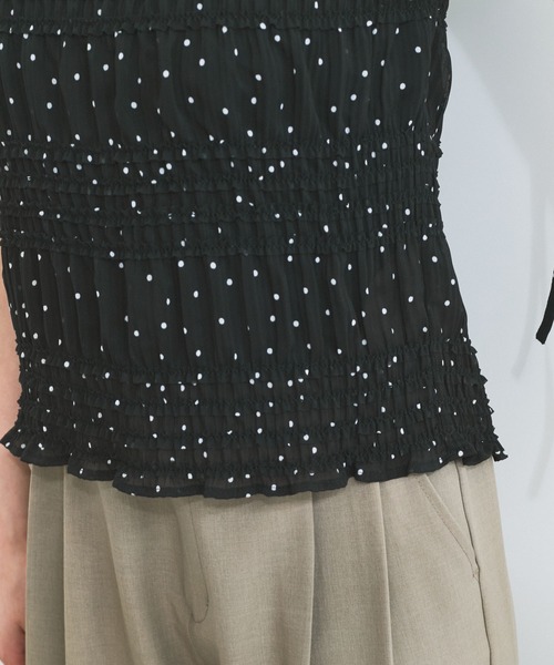 VIS（ビス）の「プリーツシアーシャーリングブラウス（シャツ/ブラウス・レディース・ホワイト系その他2/ブラック系その他/イエロー系その他・FREE）」の14枚目の写真