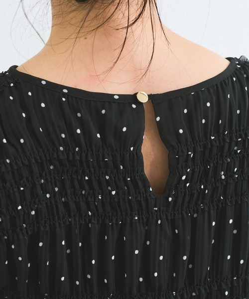 VIS（ビス）の「プリーツシアーシャーリングブラウス（シャツ/ブラウス・レディース・ホワイト系その他2/ブラック系その他/イエロー系その他・FREE）」の15枚目の写真