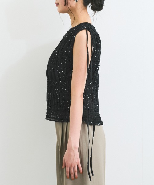 VIS（ビス）の「プリーツシアーシャーリングブラウス（シャツ/ブラウス・レディース・ホワイト系その他2/ブラック系その他/イエロー系その他・FREE）」の16枚目の写真