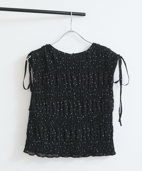 VIS（ビス）の「プリーツシアーシャーリングブラウス（シャツ/ブラウス・レディース・ホワイト系その他2/ブラック系その他/イエロー系その他・FREE）」の17枚目の写真