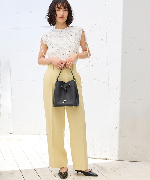 VIS（ビス）の「プリーツシアーシャーリングブラウス（シャツ/ブラウス・レディース・ホワイト系その他2/ブラック系その他/イエロー系その他・FREE）」の20枚目の写真