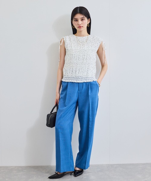 VIS（ビス）の「プリーツシアーシャーリングブラウス（シャツ/ブラウス・レディース・ホワイト系その他2/ブラック系その他/イエロー系その他・FREE）」の22枚目の写真