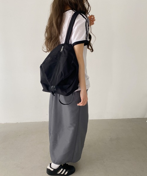 LOVALOT(ラバロット)の「大容量ナイロンリュック(バックパック/リュック・レディース・Black/Beige/グレー・FREE)」の11枚目の写真
