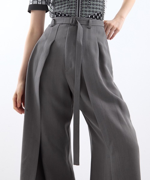 UJOH/ウジョー】《STUDIOUS別注》Slit Wide PNT/ワイドパンツ